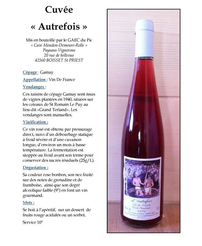 Autrefois